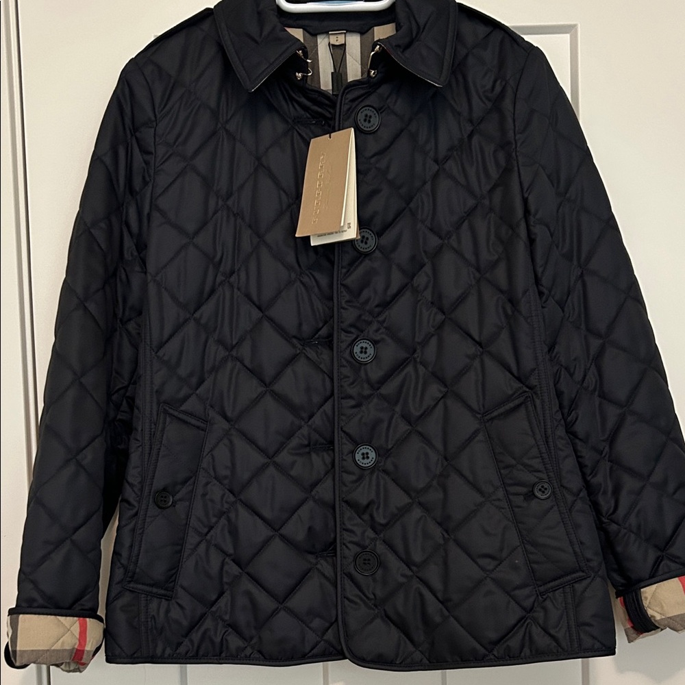 Burberry Black Quilted Jacket Brand New